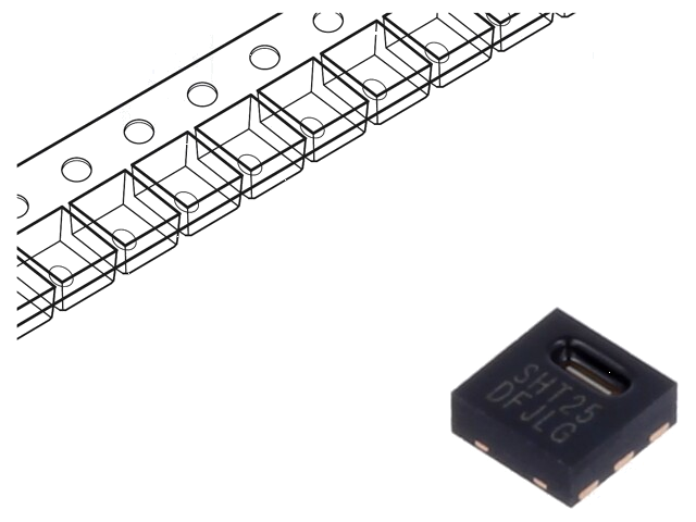 Sensor: temperatuur en vochtigheid; 0÷100%RH; -40÷125°C; DFN6 Sensor: temperatuur en vochtigheid; 0÷100%RH; -40÷125°C; DFN6